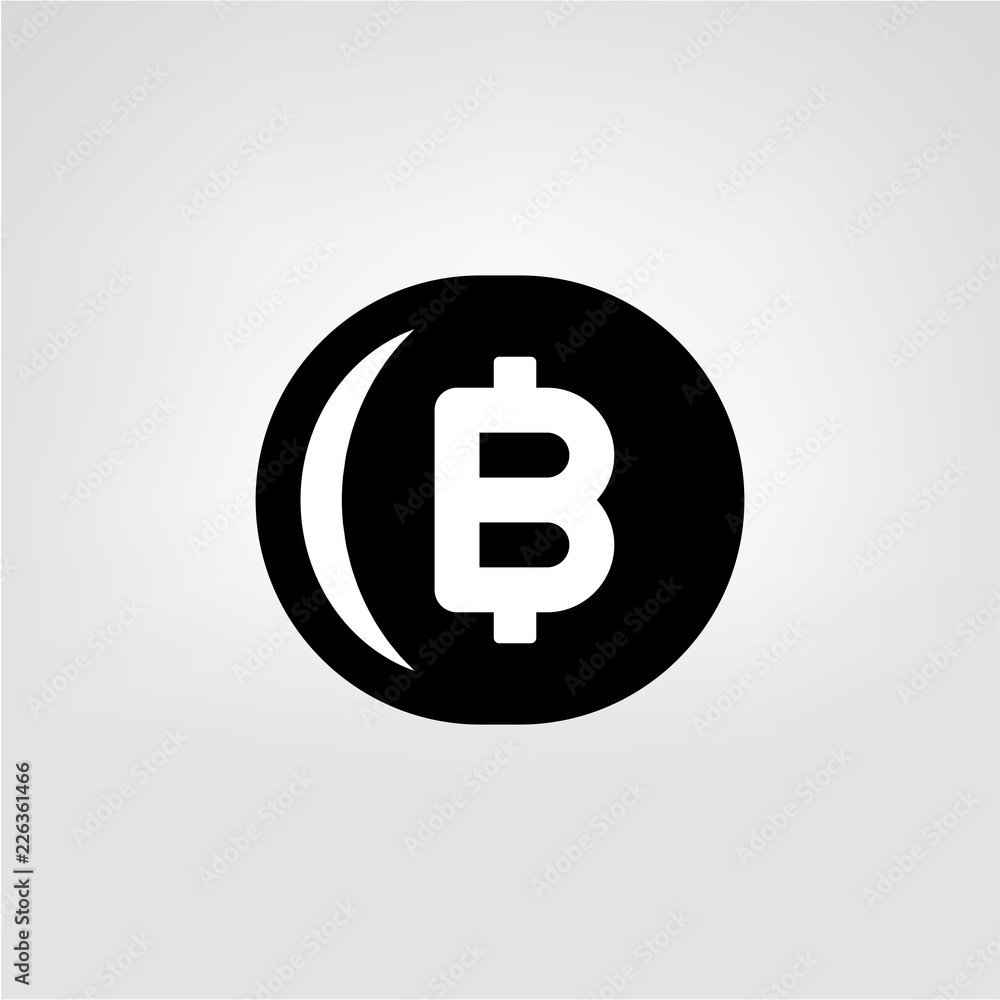 Bitcoin Flat Vector Icon. Bitcoin Digital Crypto Symbol, isolated.