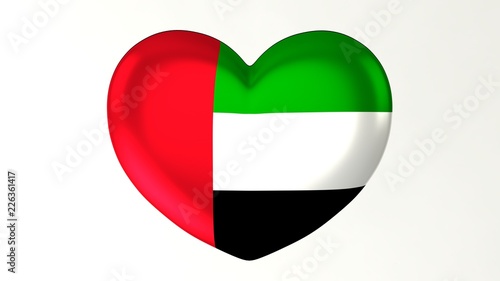 Free Download Heart-shaped flag 3D Illustration I love United Arab Emirates - GFXLoad