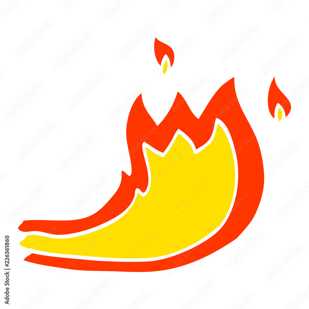 flat color illustration cartoon fire flame flat color illustration cartoon fire flame