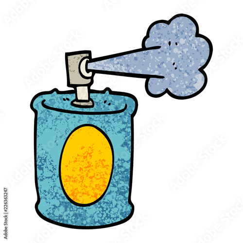 grunge textured illustration cartoon spraypaint can