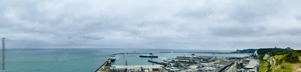Dover Harbour from above