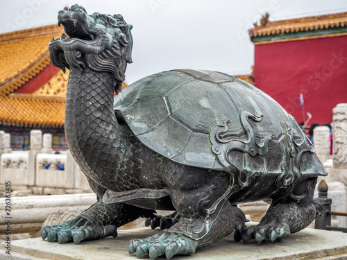 Forbidden city architecture and ornaments, Beijing, China photo