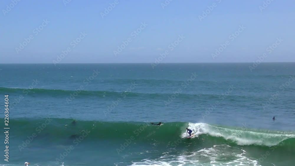 Santa Cruz, Steamer Lane West Side, California, USA. Steamer Lane is a famous surfing location in Santa Cruz, California. Santa Cruz, Steamer Lane West Side, California, USA. Steamer Lane is a famous surfing location in Santa Cruz, California.