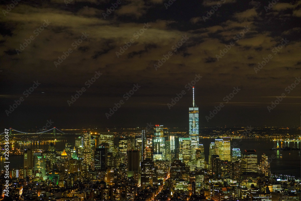 Night view on New York City