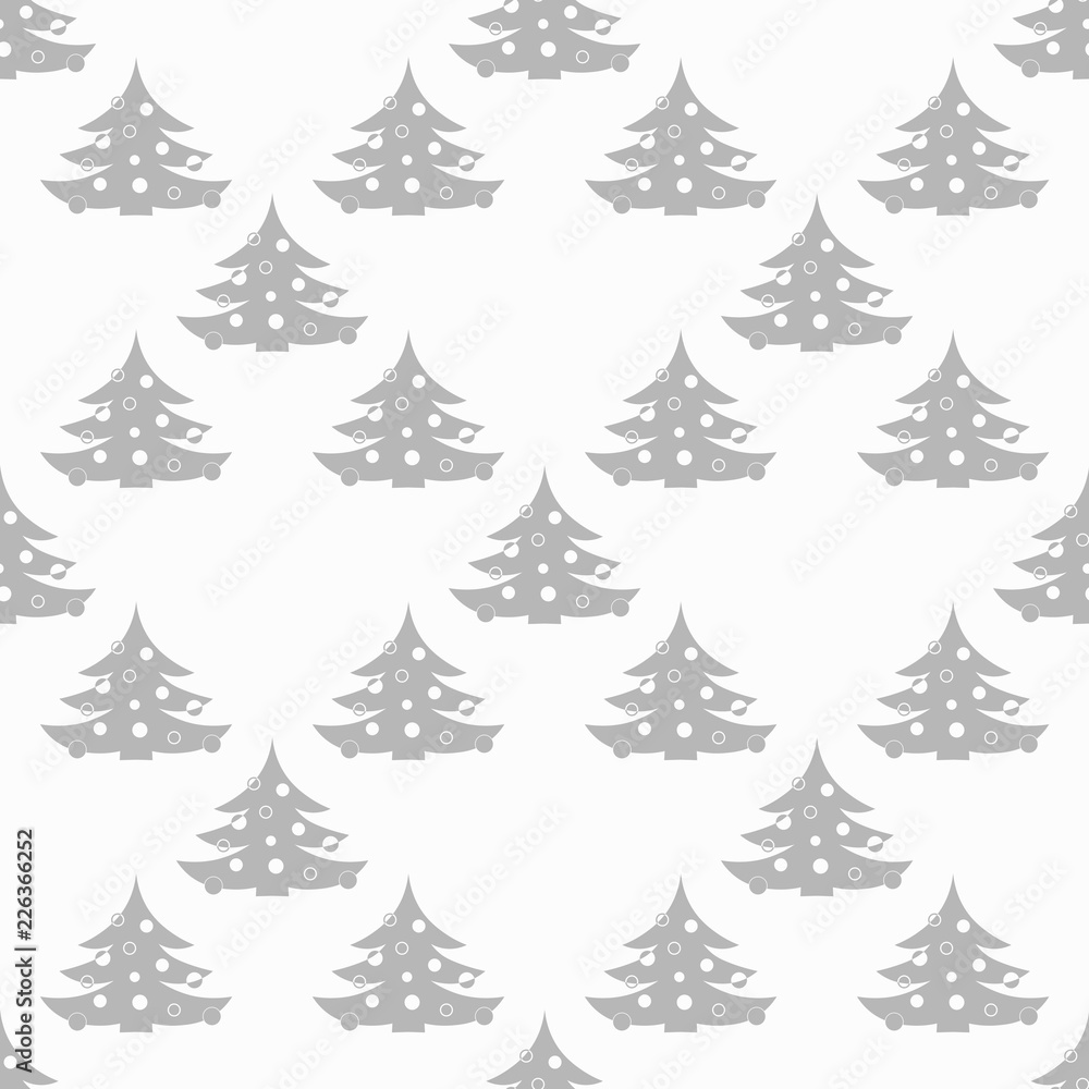 Christmas tree with toys seamless pattern