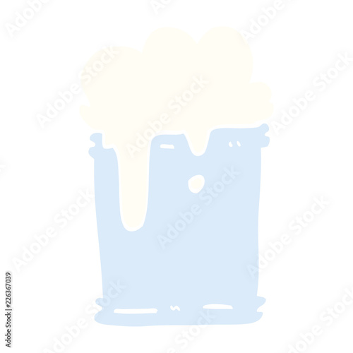 flat color illustration cartoon fizzy drink