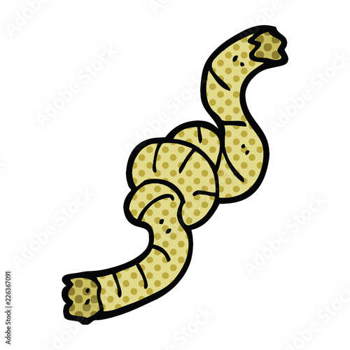 comic book style cartoon knotted rope