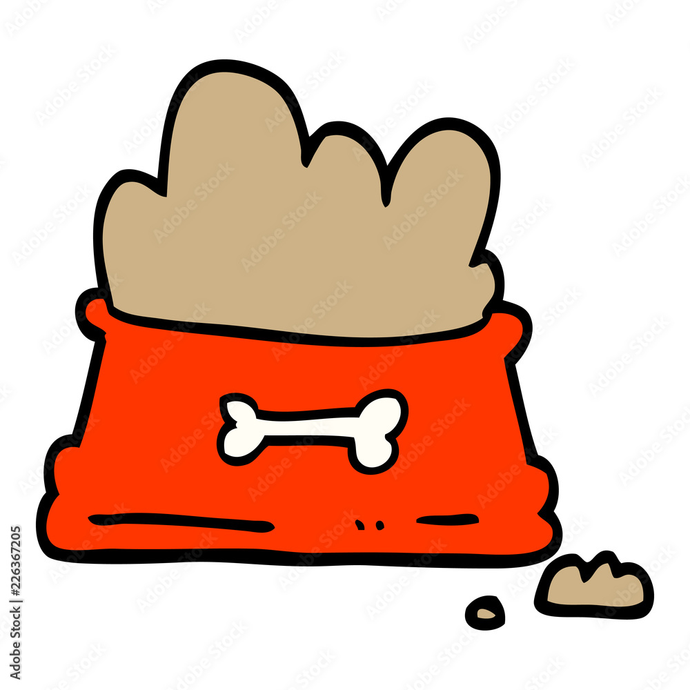 Dog food top bowl cartoon