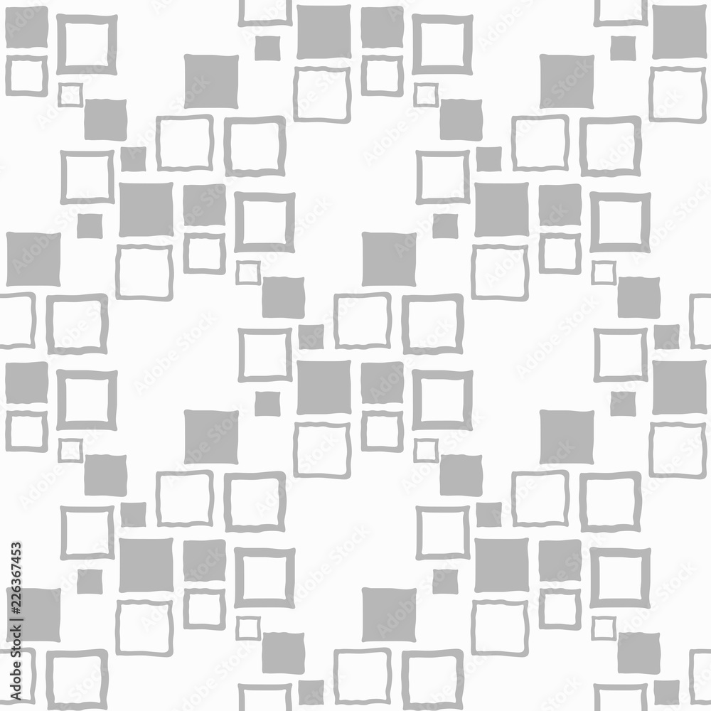 Geometric seamless pattern. Square with uneven edges