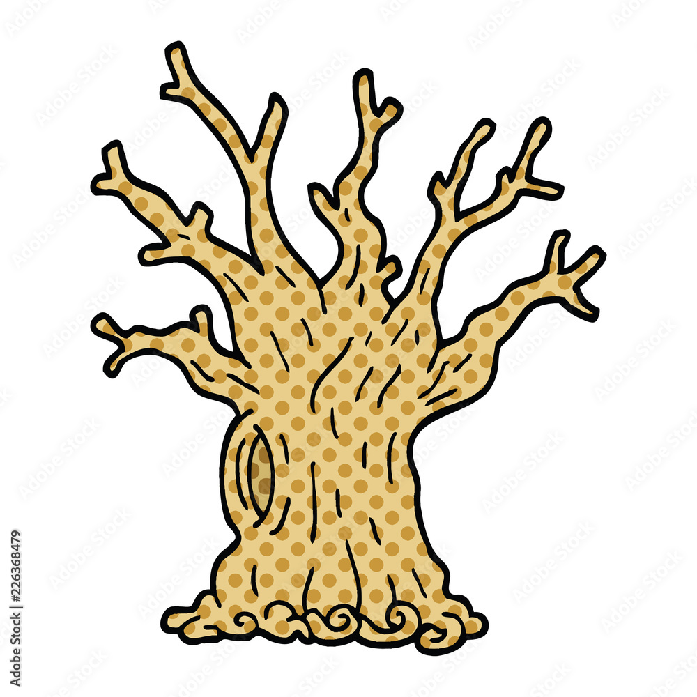comic book style cartoon tree comic book style cartoon tree
