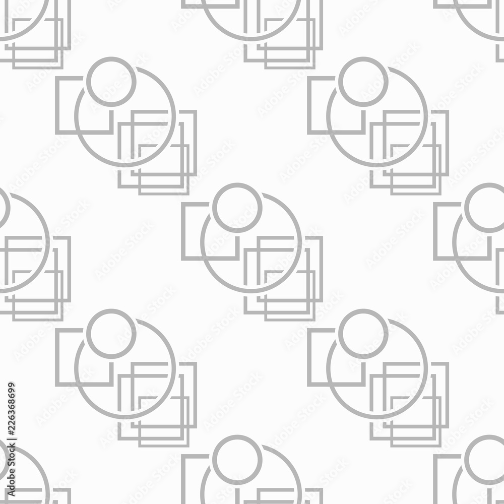 Geometric seamless pattern. Square and circles Geometric seamless pattern. Square and circles