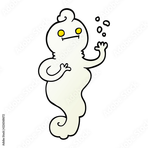 vector gradient illustration cartoon spooky ghost