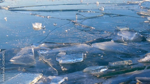 View on the frozen Lake Balaton in Hungary on January 22, 2017 in Budapest, Hungary.
 photo