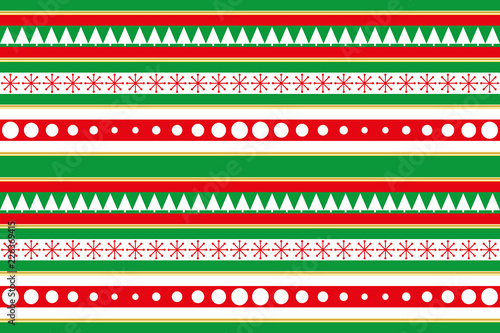 background of christmas patterns in red, white and green
