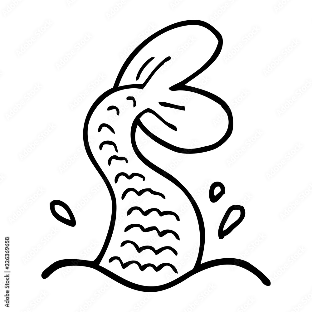 black and white cartoon mermaid tail black and white cartoon mermaid tail
