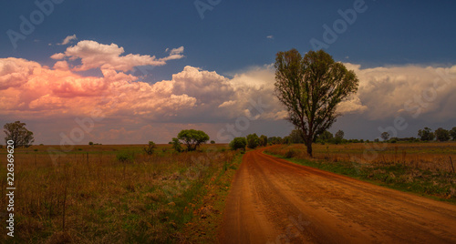 Landscape in the Vredefort Dome in the Freestate province of South Africa image with copy space