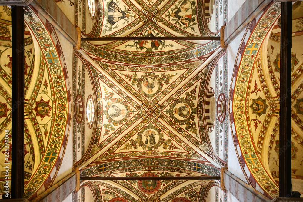 Interiors of Sant'Anastasia cathedral in Verona