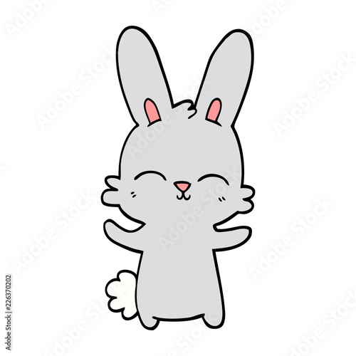 cute hand drawn doodle style cartoon rabbit