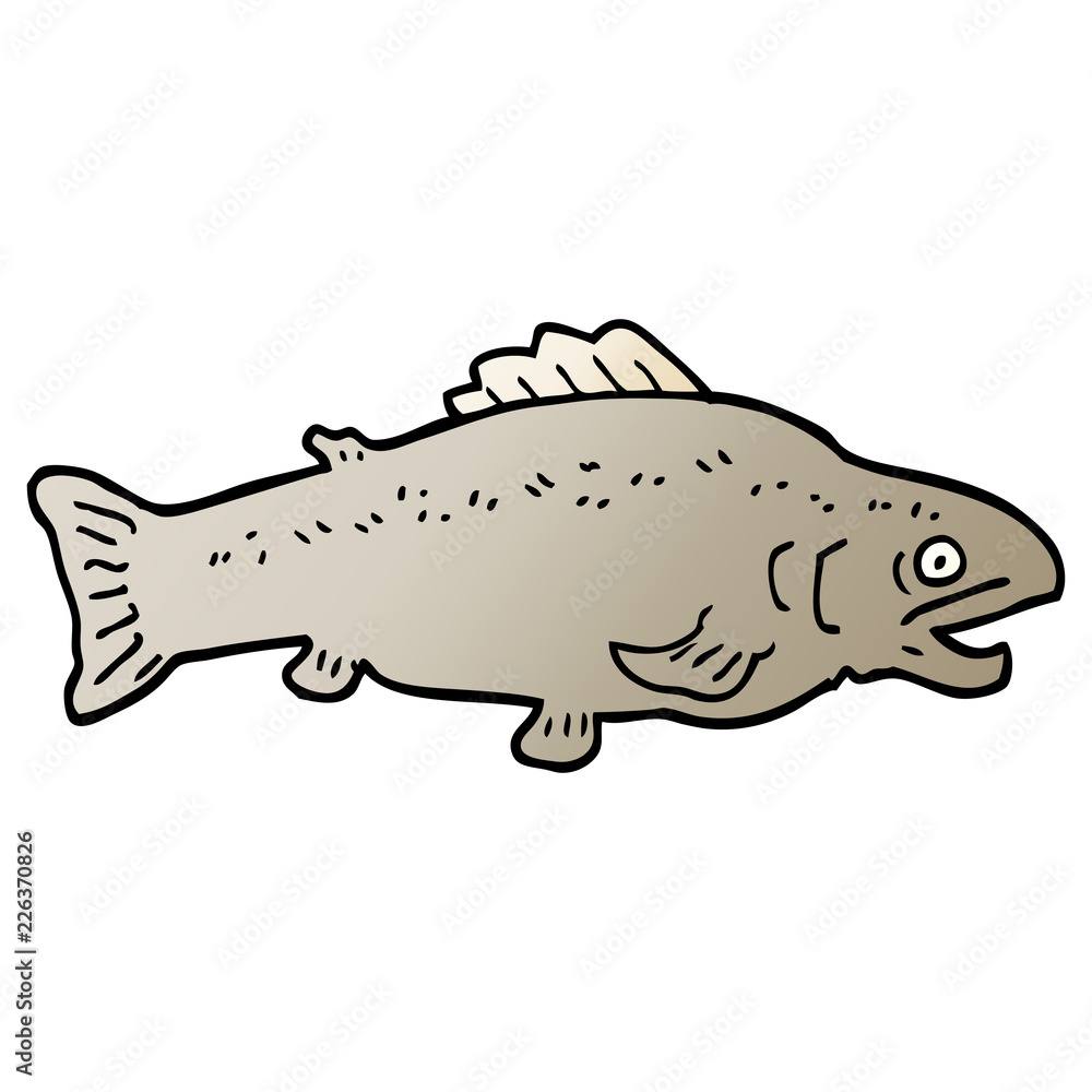 vector gradient illustration cartoon large fish vector gradient illustration cartoon large fish