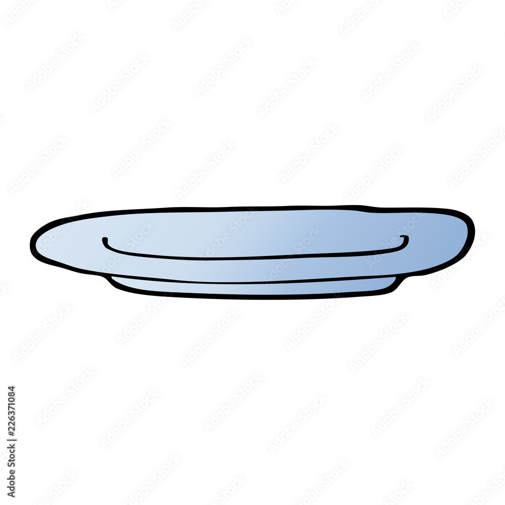 vector gradient illustration cartoon empty plate vector gradient illustration cartoon empty plate