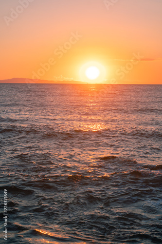 beautiful summer sea sunset