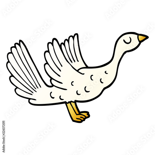 vector gradient illustration cartoon goose