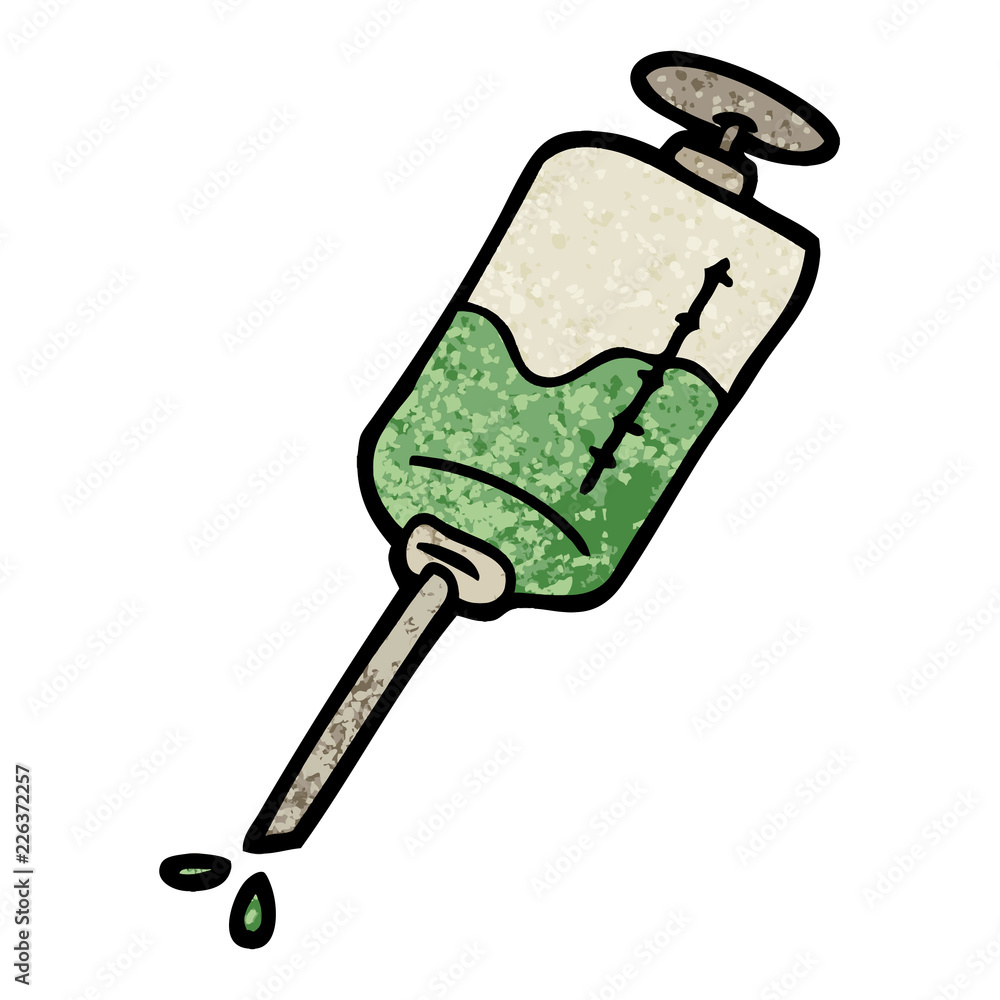 grunge textured illustration cartoon injection grunge textured illustration cartoon injection