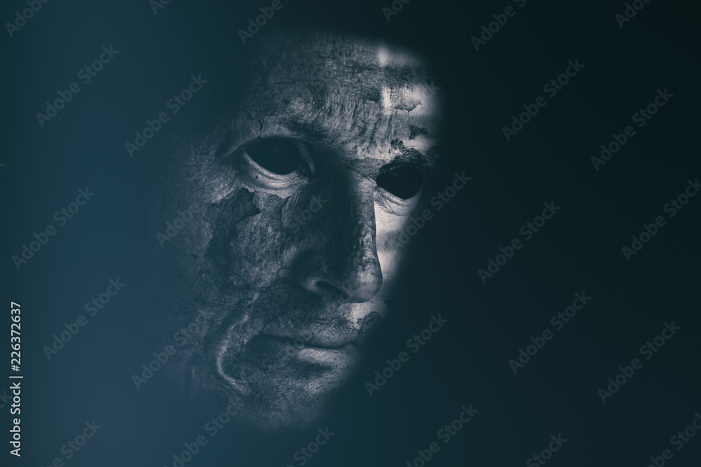 Demonic horror ugly face Demonic horror ugly face