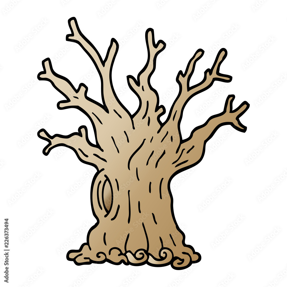 vector gradient illustration cartoon tree vector gradient illustration cartoon tree