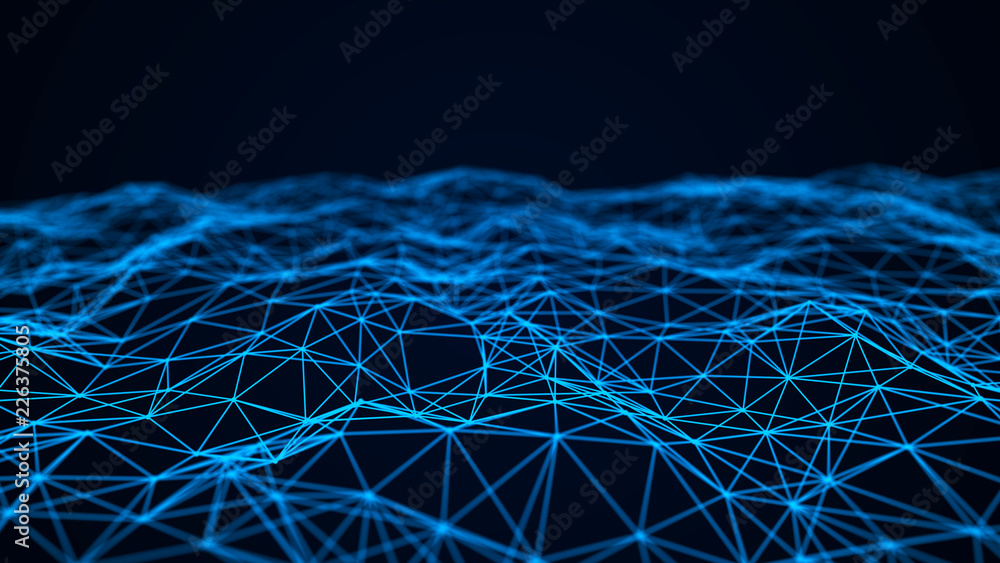 Network connection structure. Abstract technology background. Science ...