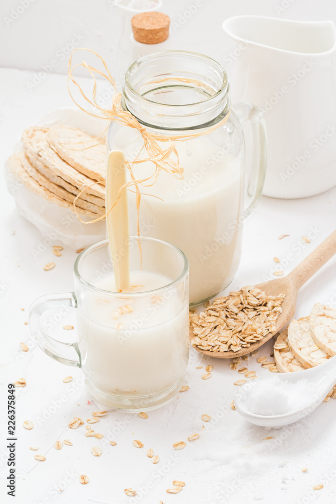 Protein source oat milk homemade product Protein source oat milk homemade product