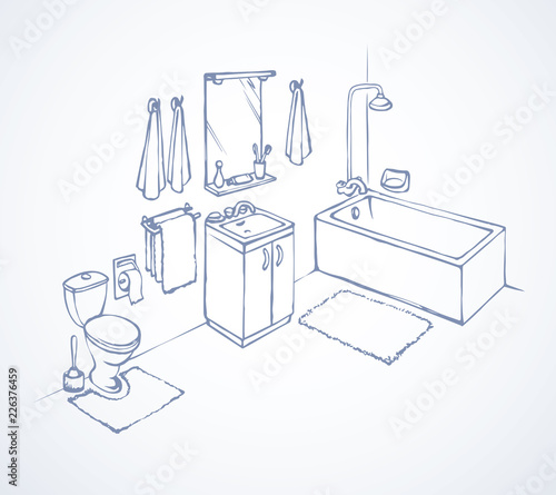 Bath. Vector drawing