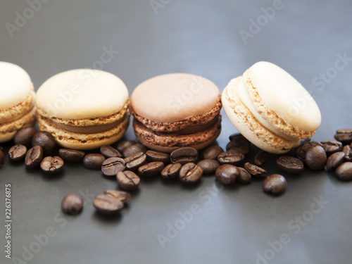 macarons grains de café photo