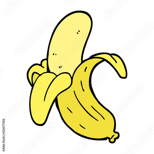 hand drawn doodle style cartoon banana