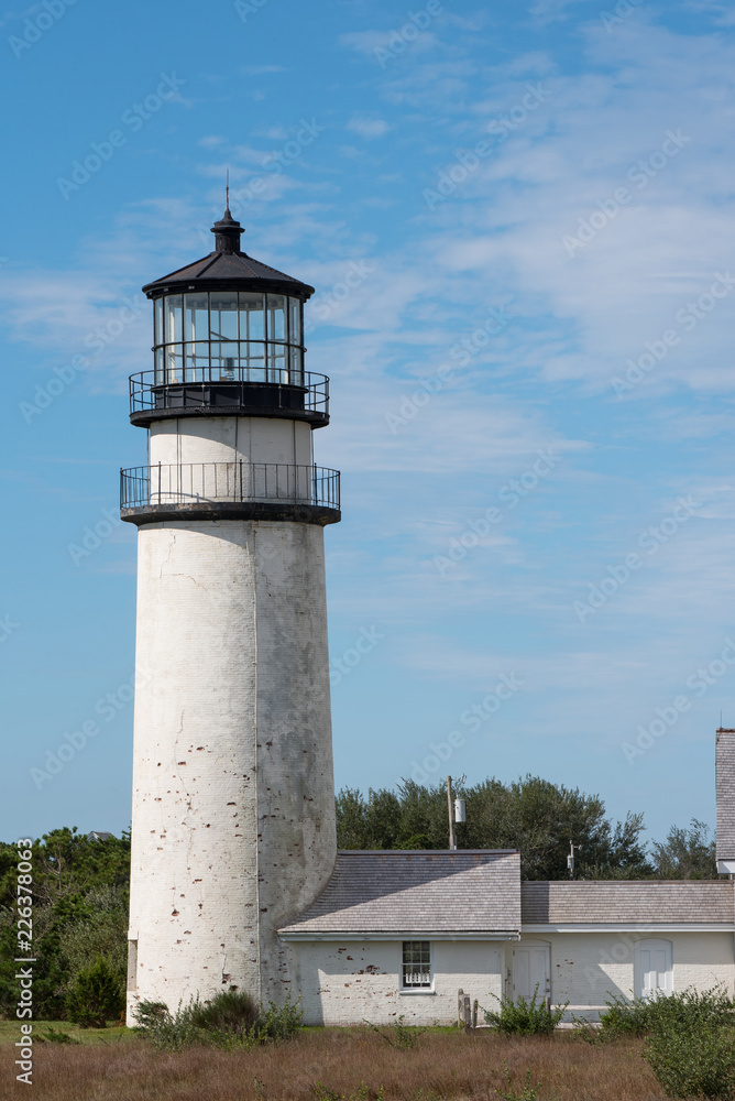 A light house in Cape Cod along the Cape Cod National Seashore in Massachusetts.