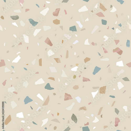 Granite stone terrazzo floor texture. Abstract  background, seamless pattern. Vector illustration.
