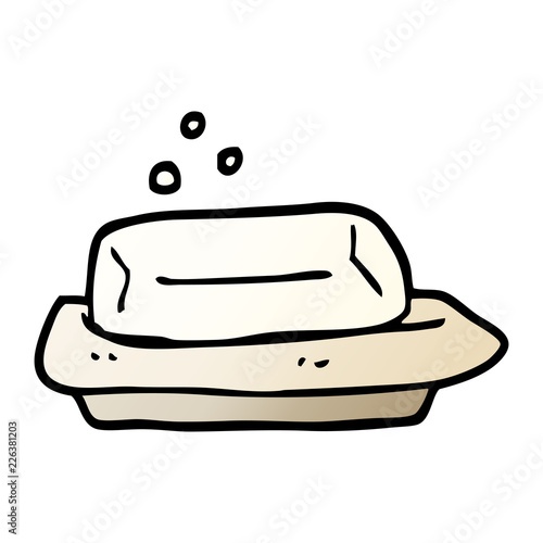vector gradient illustration cartoon soap and dish