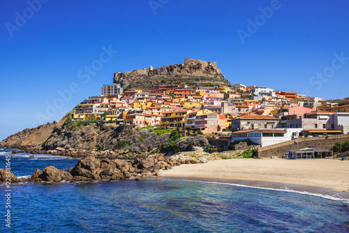 Fototapeta Naklejka Na Ścianę i Meble -  Beautiful view of Castelsardo town, Sardinia island, Italy. Popular travel destination