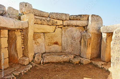 Mnajdra - megalithic temple complex on the southern coast of Malta. 