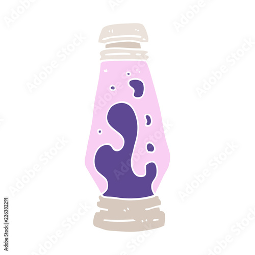 flat color illustration cartoon lava lamp