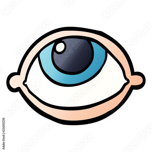 vector gradient illustration cartoon all seeing eye