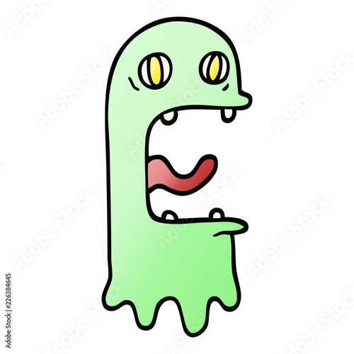 vector gradient illustration cartoon spooky ghost