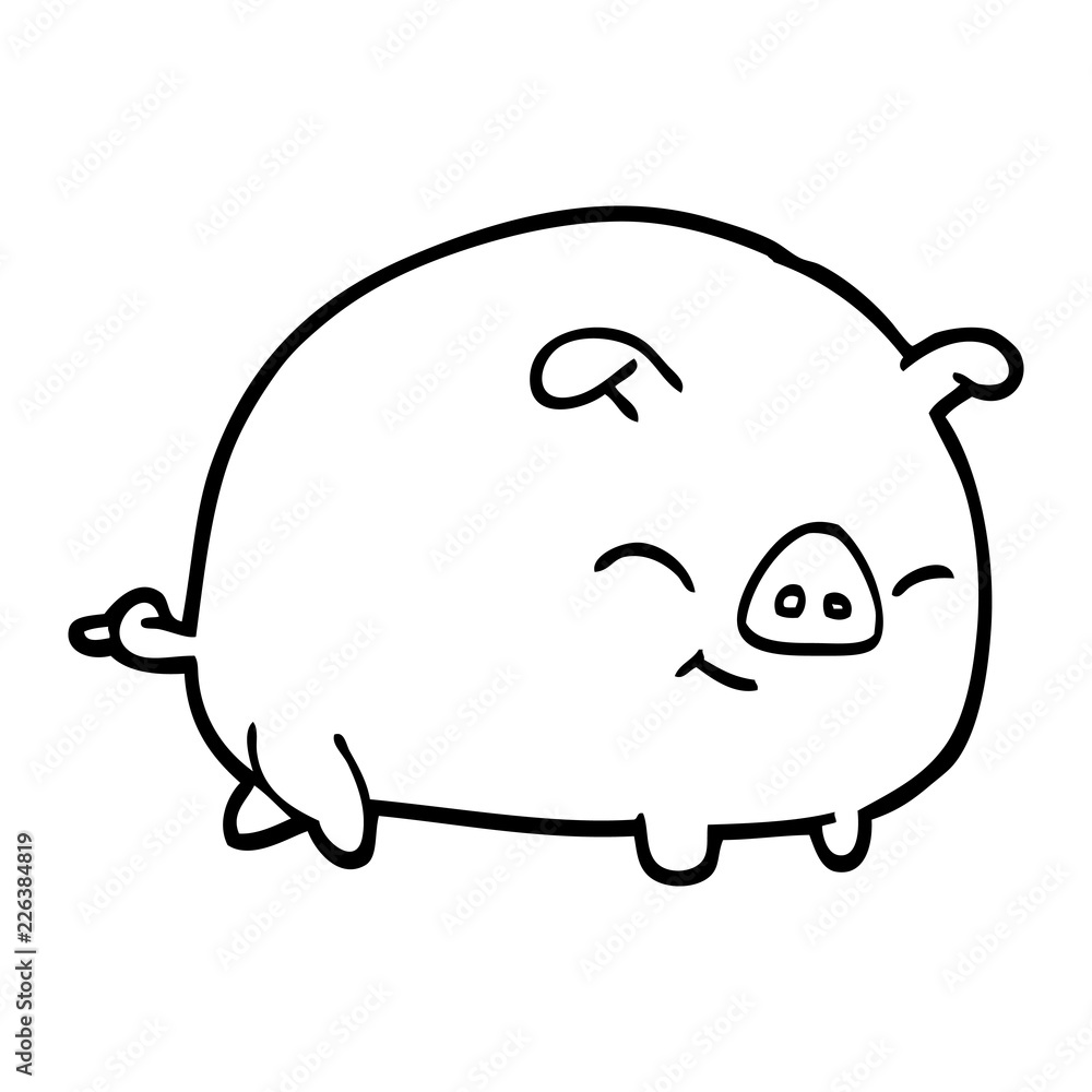 black and white cartoon pig black and white cartoon pig