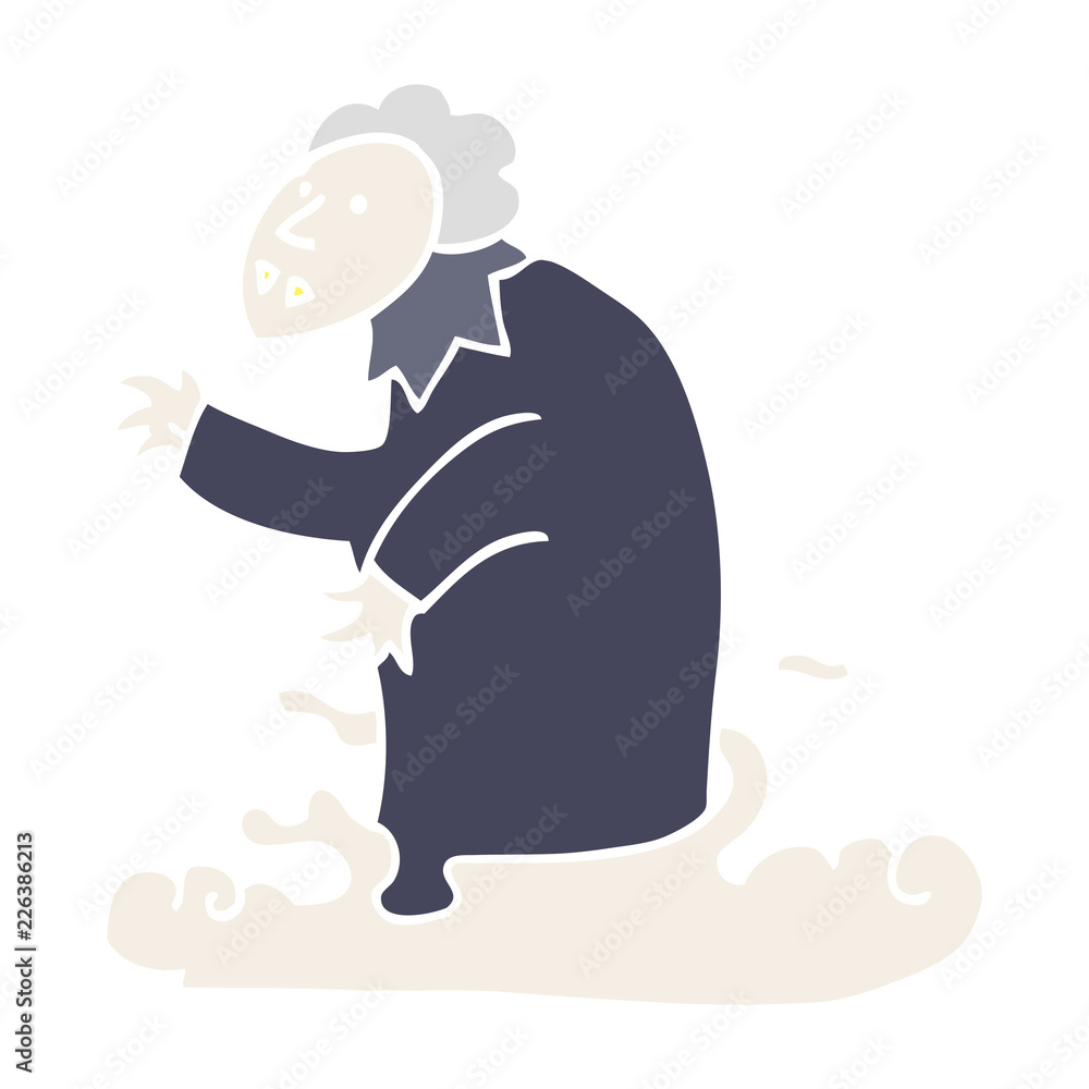flat color illustration cartoon spooky vampire flat color illustration cartoon spooky vampire