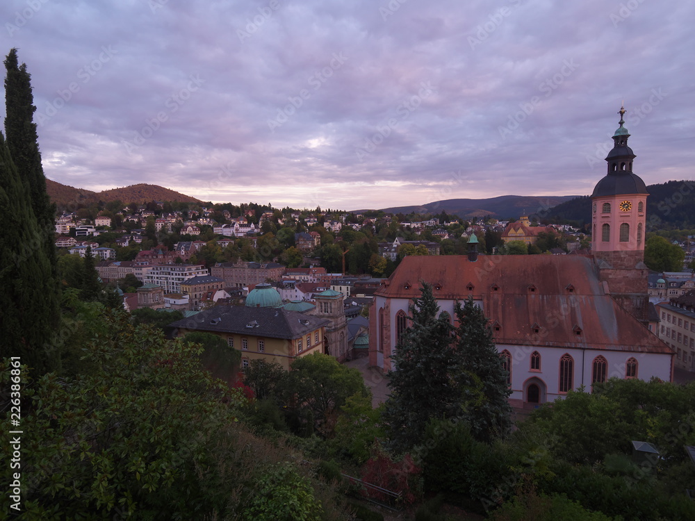 Sonnenuntergang in Baden-Baden