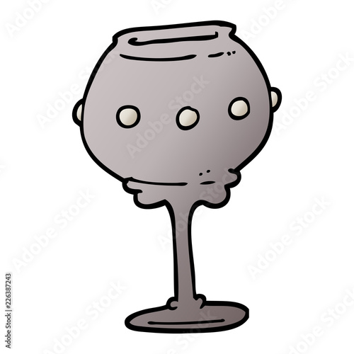 vector gradient illustration cartoon metal goblet