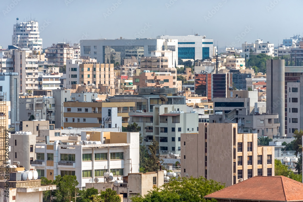 Nicosia citysacpe. Southern part of the capital. Cyprus