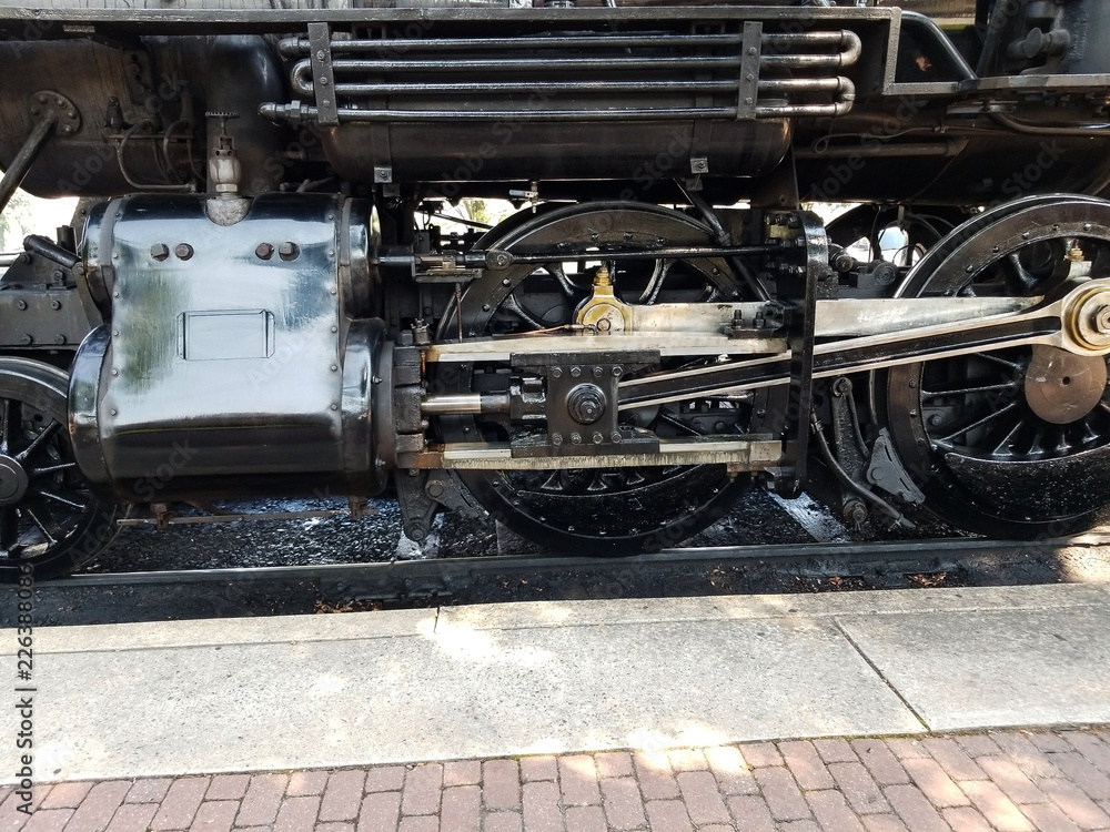 Steam Locomotive Warming up a Train Station