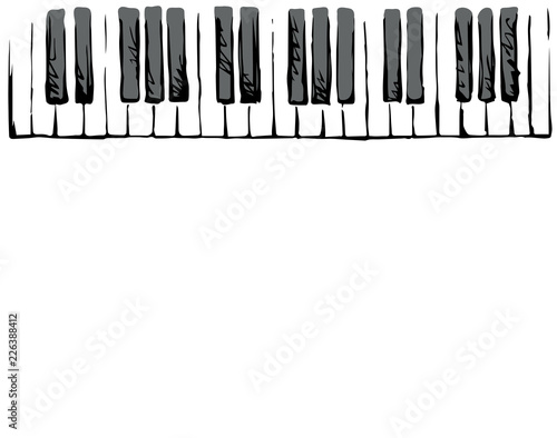 Piano Keys. Vector drawing