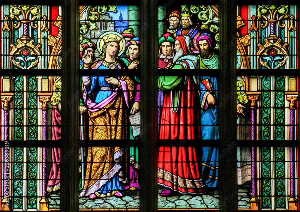 Stained Glass of Saint Catharine in Den Bosch Cathedral